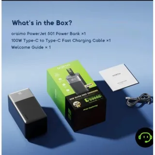 BLACK Oraimo Power Jet 50,000mAh Ultra Fast Charging Power Bank product image thumbnail 2